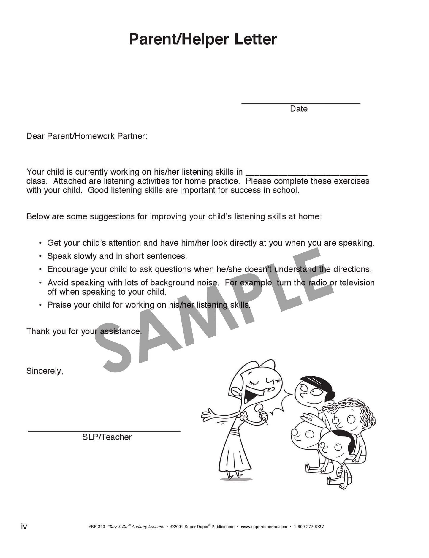 Say and Do Auditory Lessons