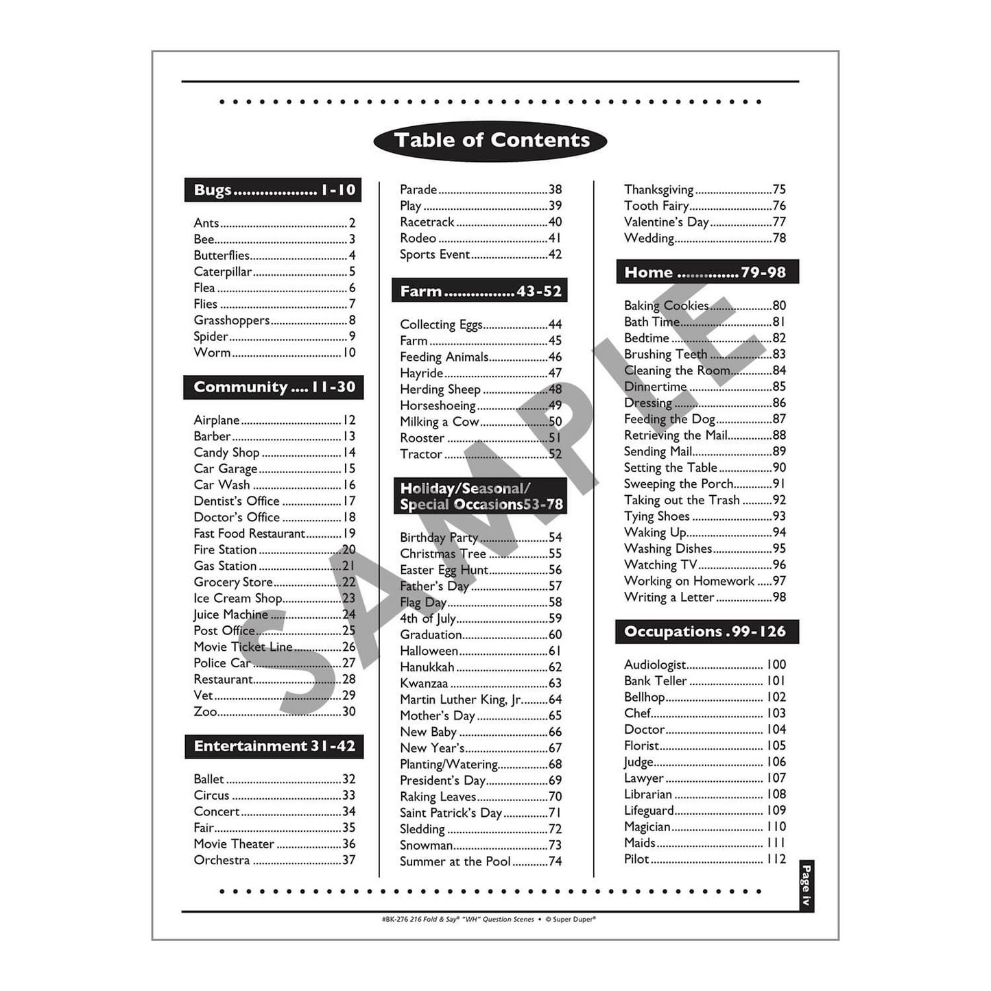 216 Fold & Say WH Question Scenes