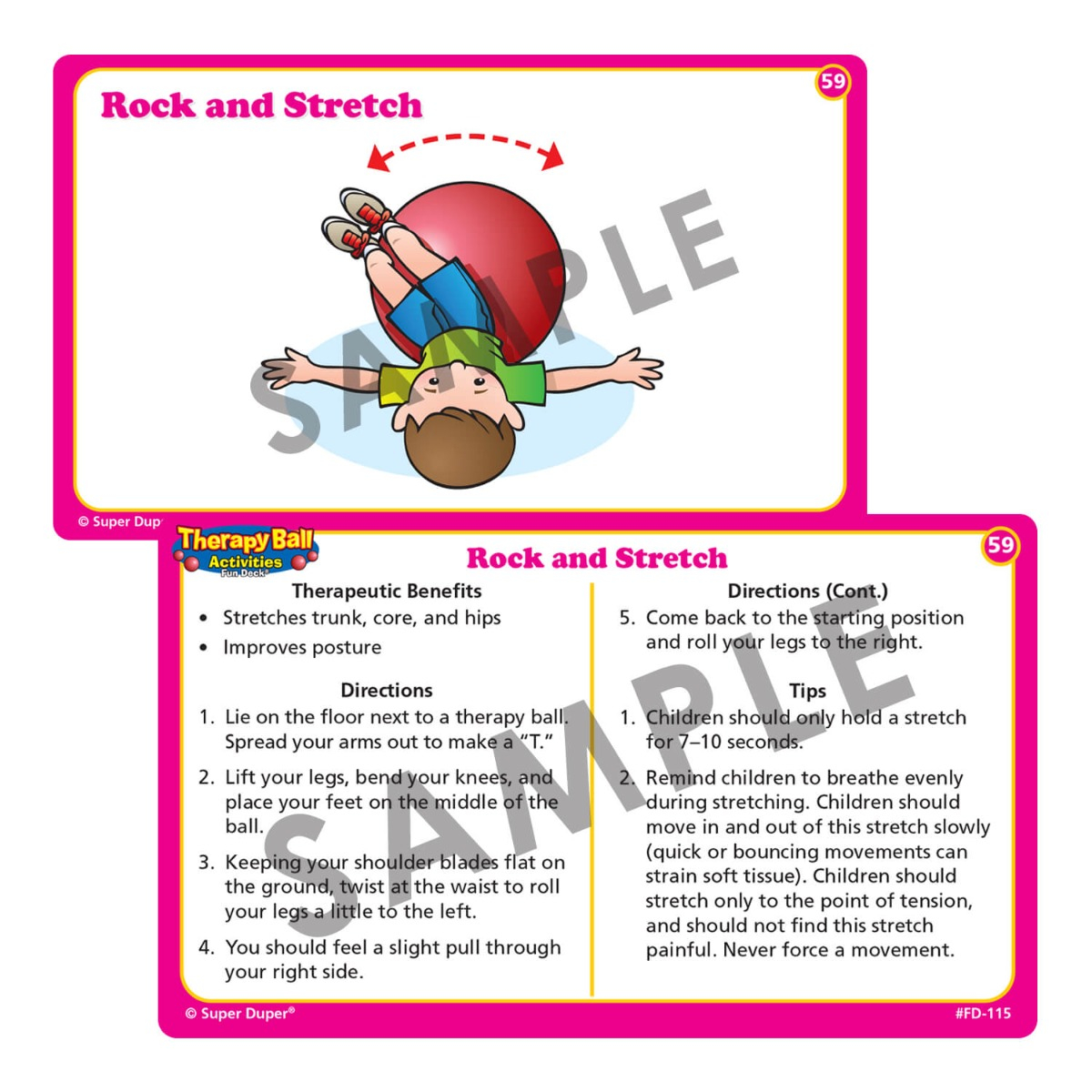 Therapy Ball Activities Fun Deck