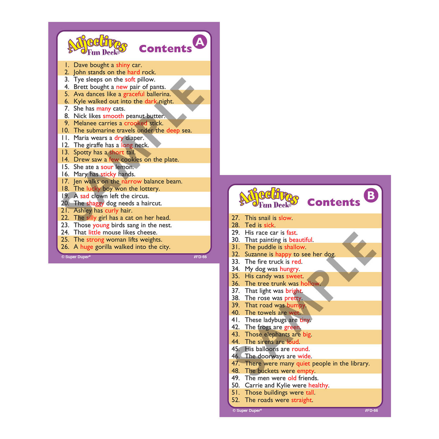 Adjectives Fun Deck
