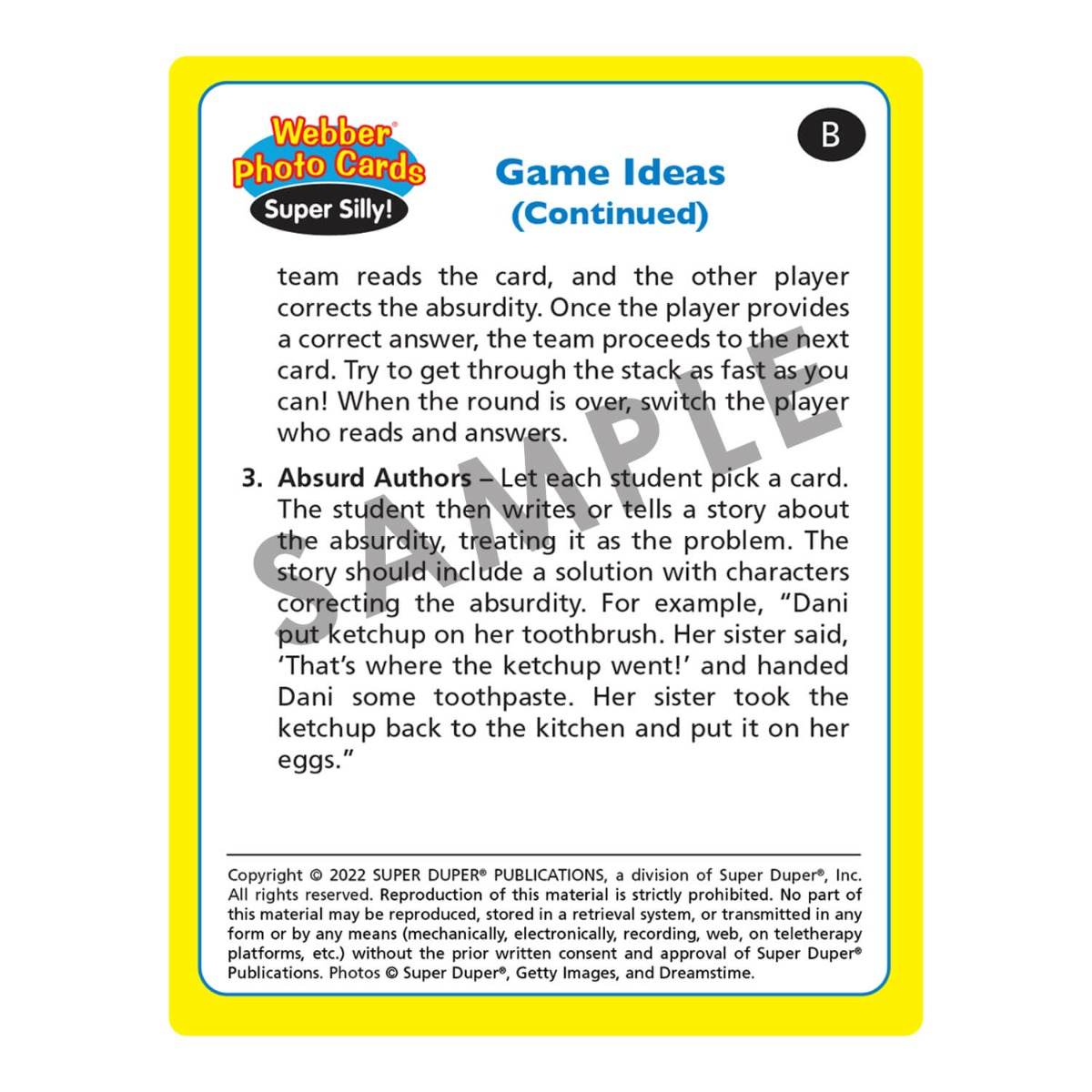 Webber Photo Cards - Super Silly!