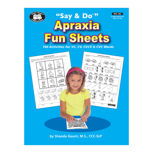 Say and Do Apraxia Fun Sheets