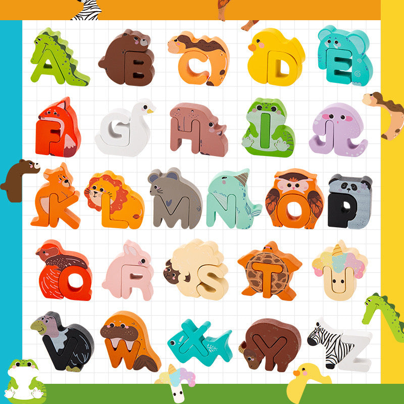 Animal Alphabet Wooden Toys