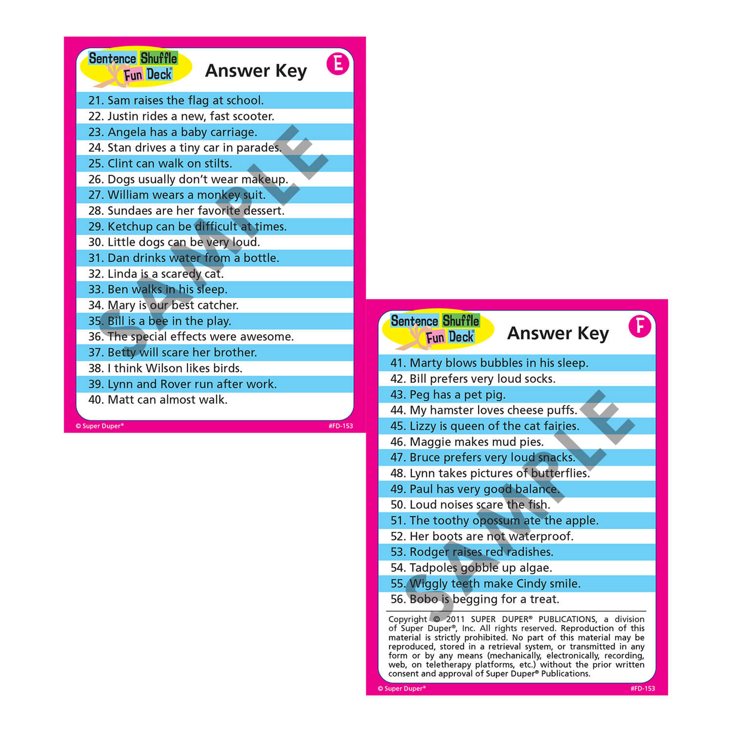 Sentence Shuffle Fun Deck