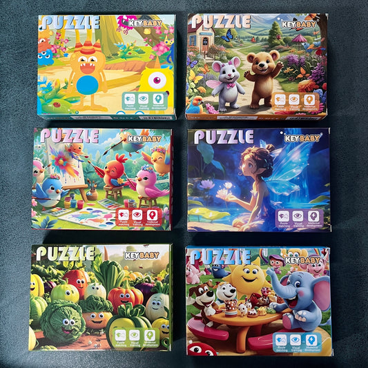 Keybaby Kids Puzzle Collection – Fun, Colorful & Educational (6 Designs)