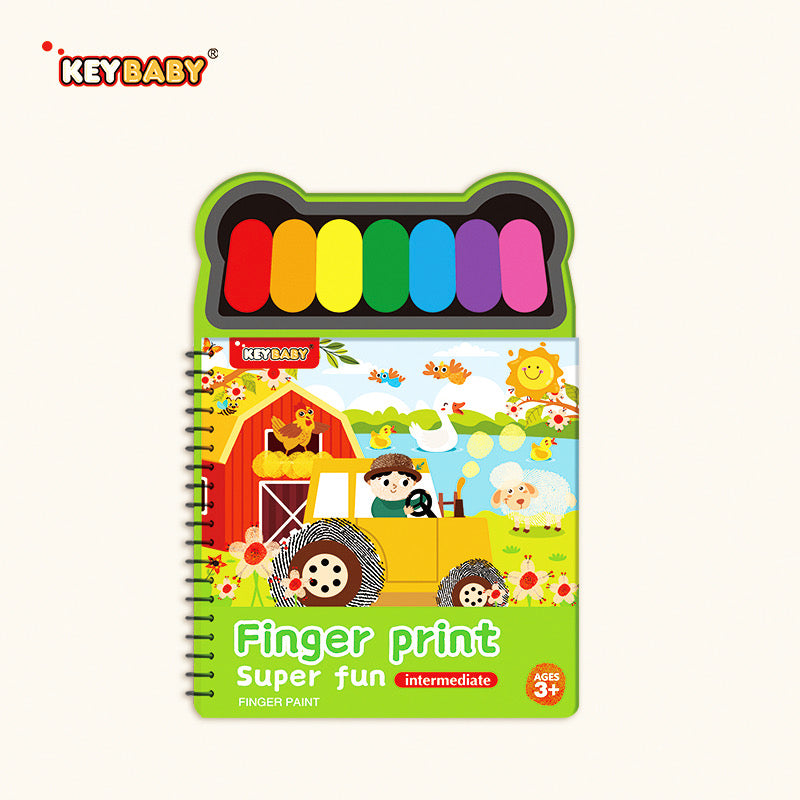 Finger Print Super Fun – Finger Painting Activity Book (4 Designs)