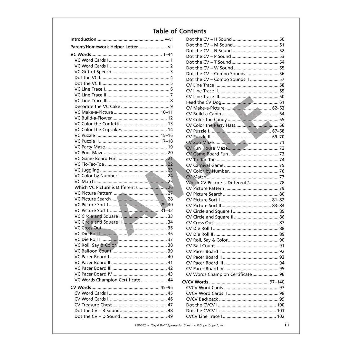 Say and Do Apraxia Fun Sheets