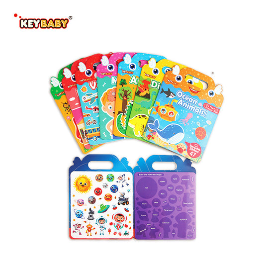 Jelly Sticker Book – Reusable, Fun & Educational (8 Designs)