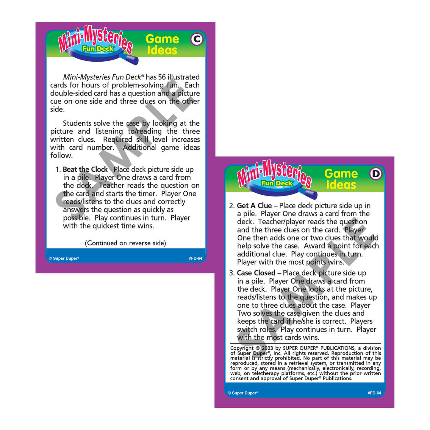 Mini Mysteries Fun Deck