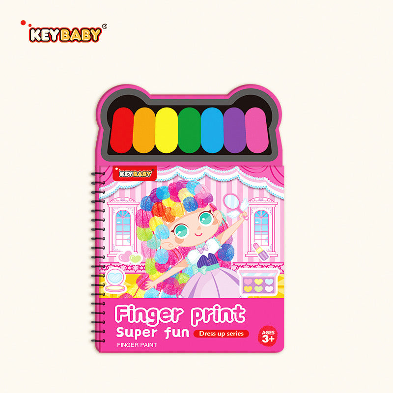 Finger Print Super Fun – Finger Painting Activity Book (4 Designs)
