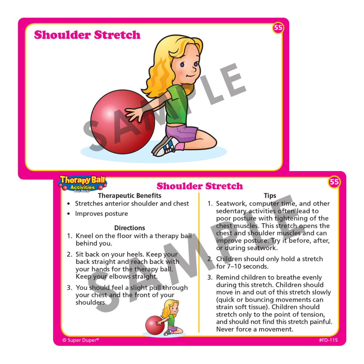 Therapy Ball Activities Fun Deck