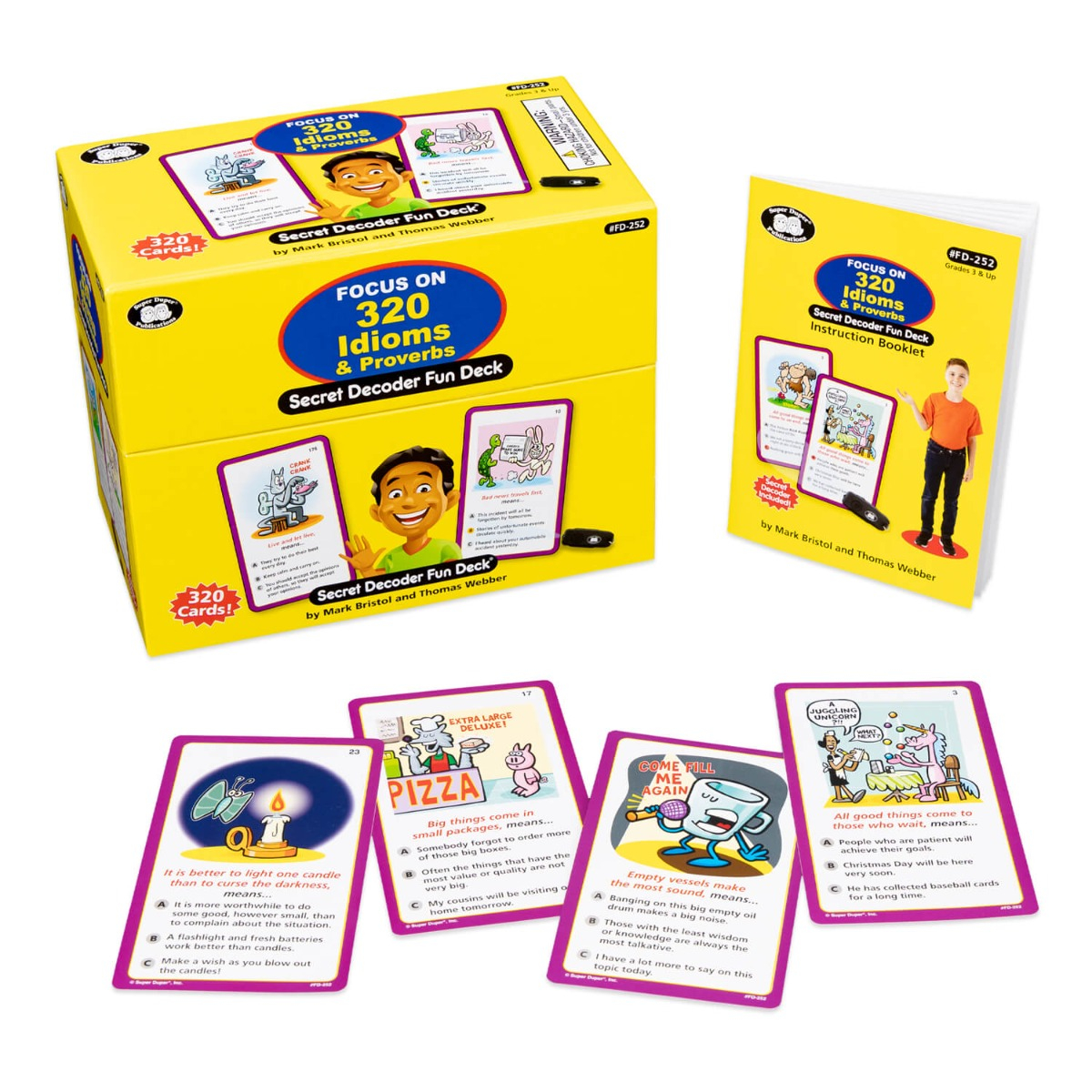 Focus on 320 Idioms and Proverbs Secret Decoder Fun Deck