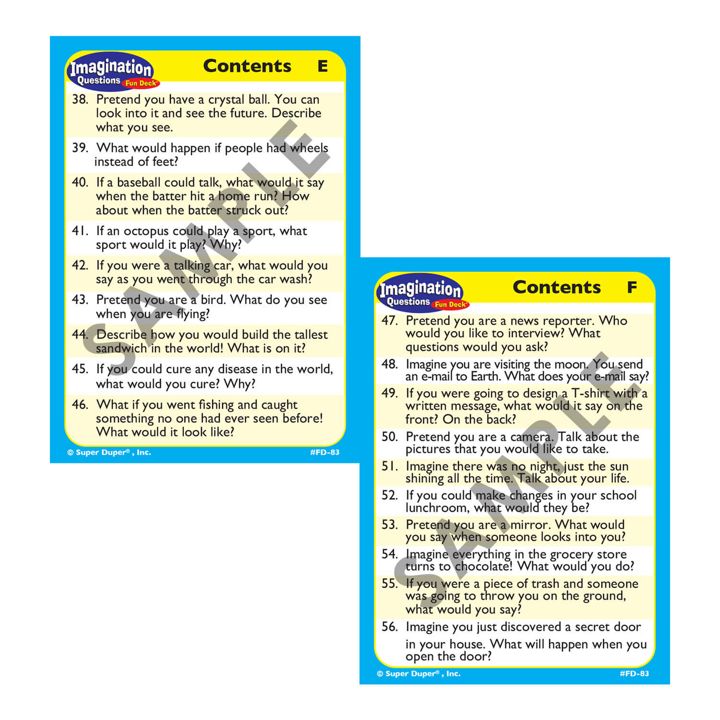 Imagination Questions Fun Deck