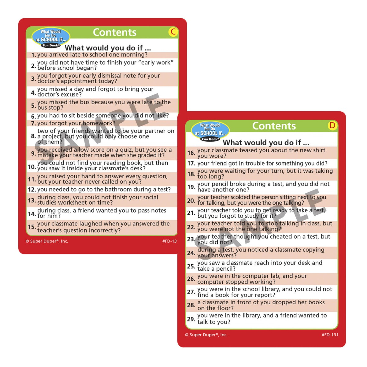 What Would You Do At School If… Fun Deck