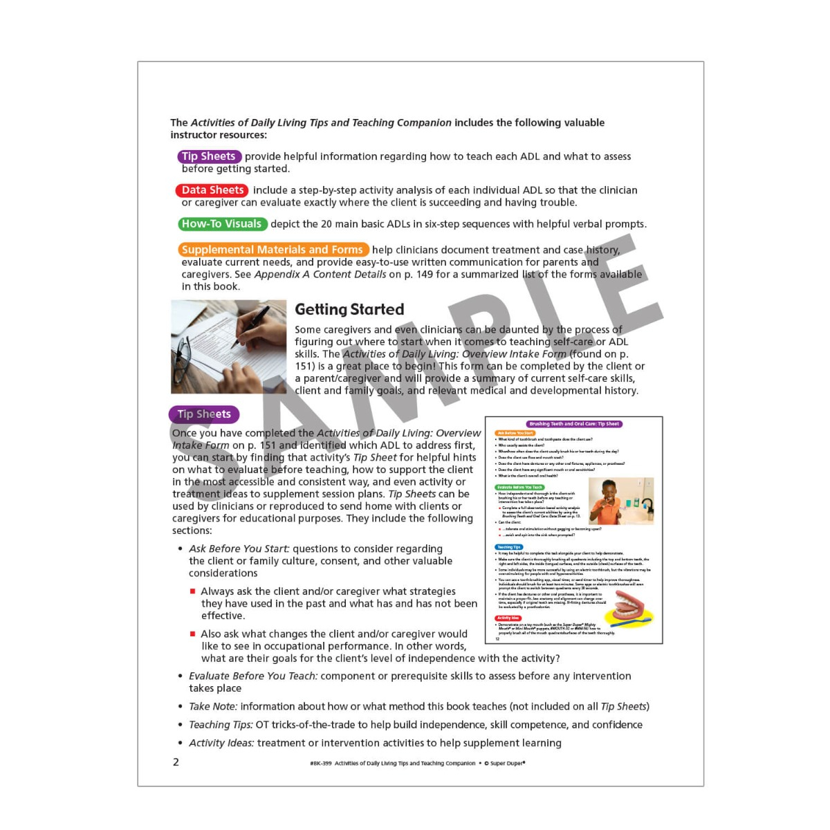 Webber Activities of Daily Living Tips and Teaching Companion