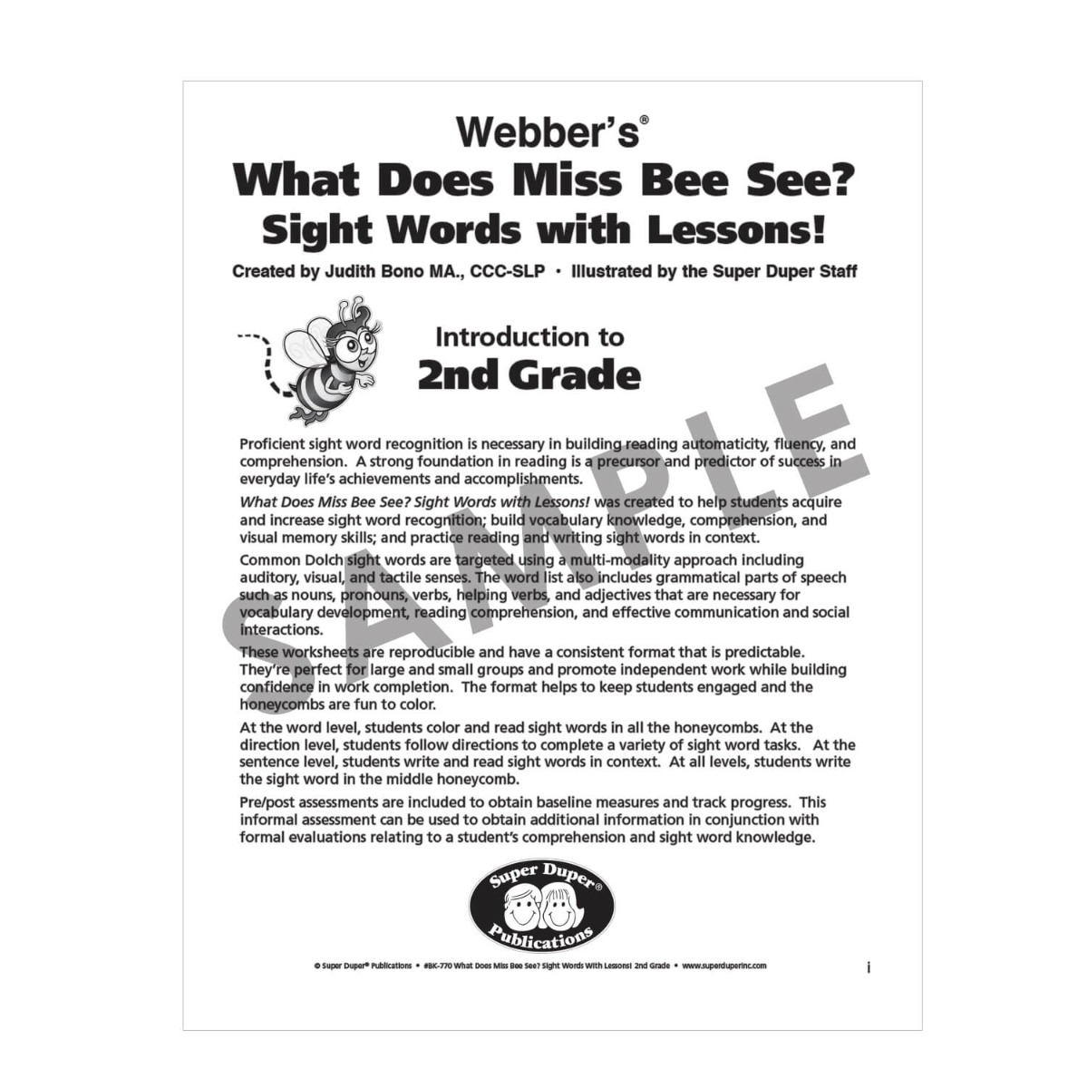 What Does Miss Bee See? Sight Words with Lessons
