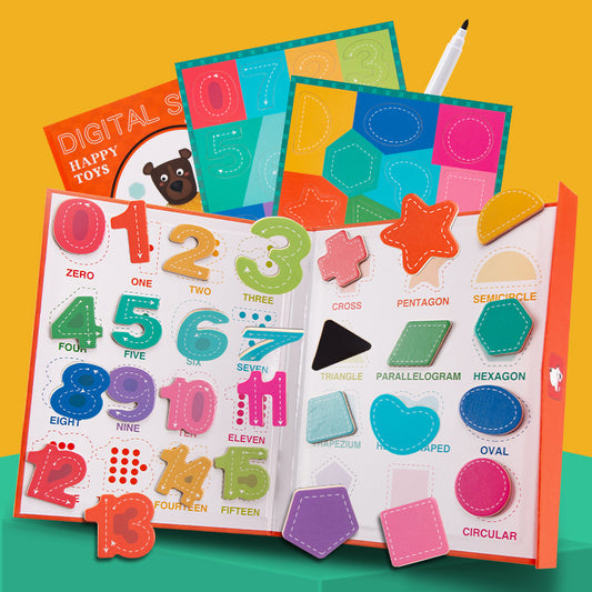 Digital Shapes and Numbers Magnetic Book
