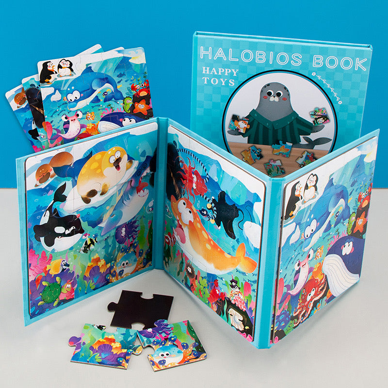 Magnetic Puzzle and Matching Book