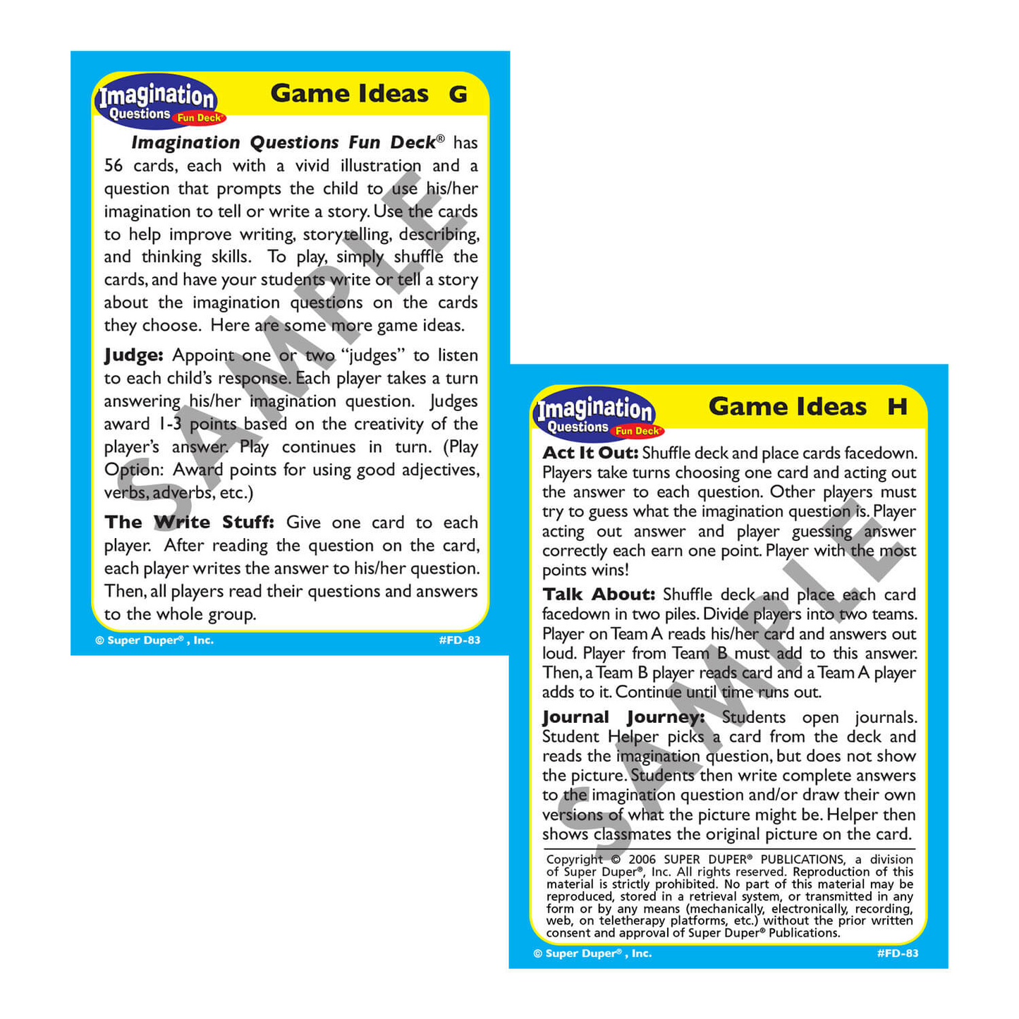 Imagination Questions Fun Deck