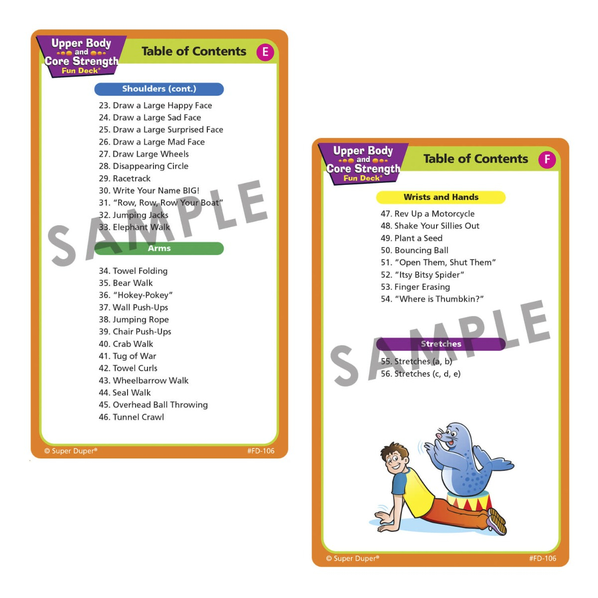 Upper Body and Core Strength Fun Deck