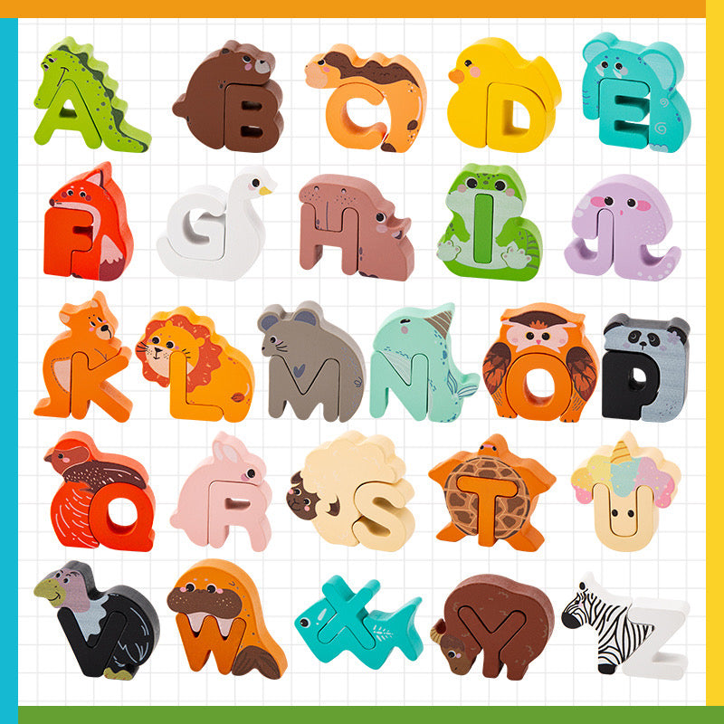 Animal Alphabet Wooden Toys