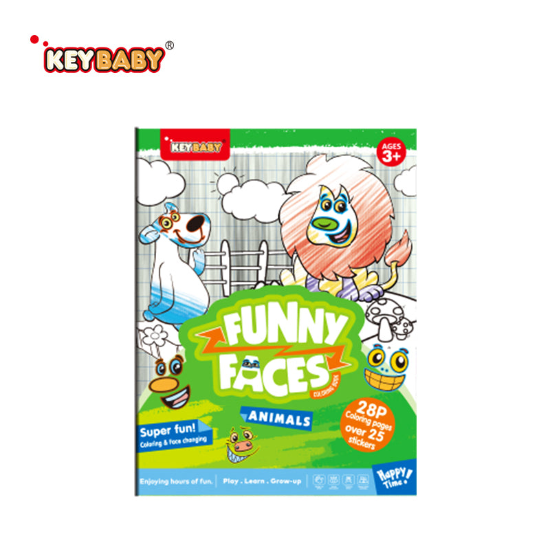 Funny Faces Sticker and Coloring Activity Book