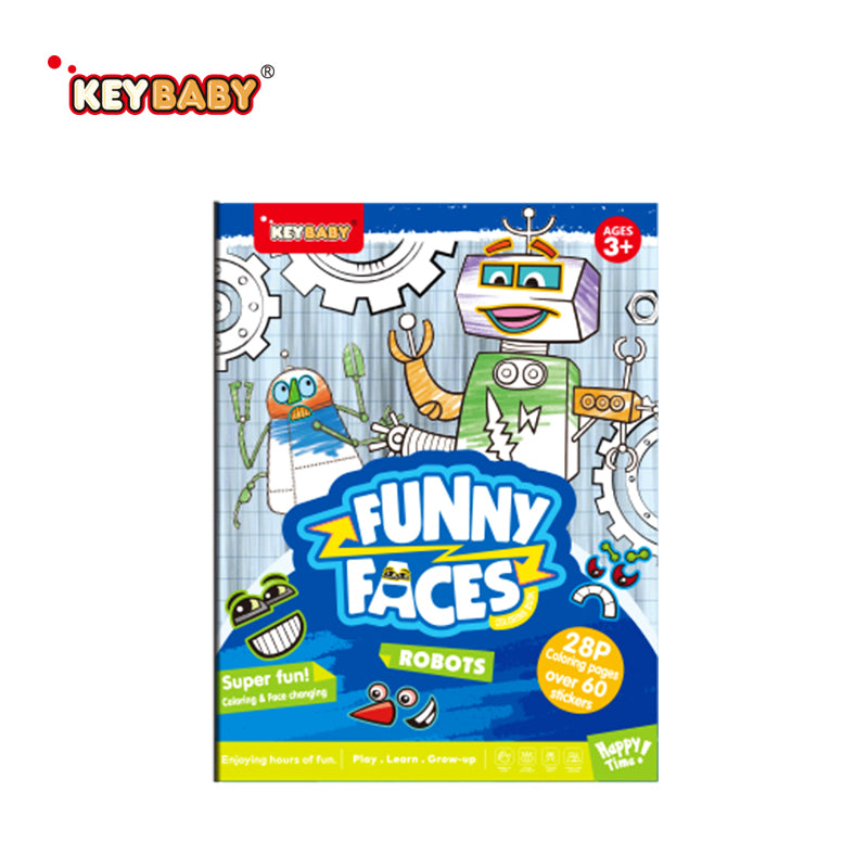 Funny Faces Sticker and Coloring Activity Book