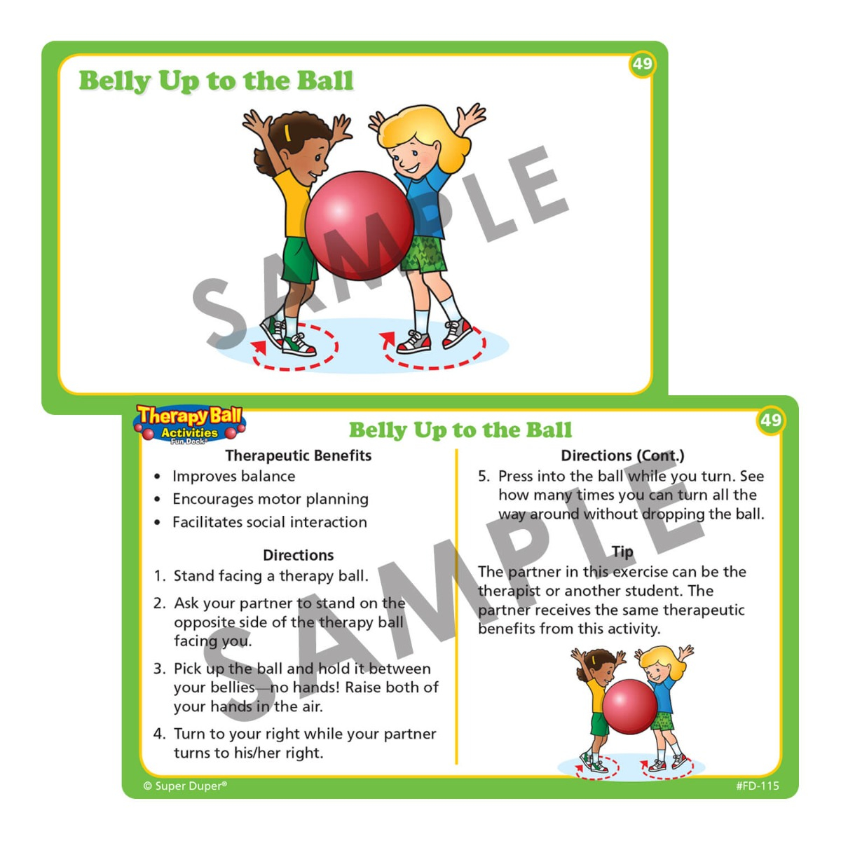 Therapy Ball Activities Fun Deck