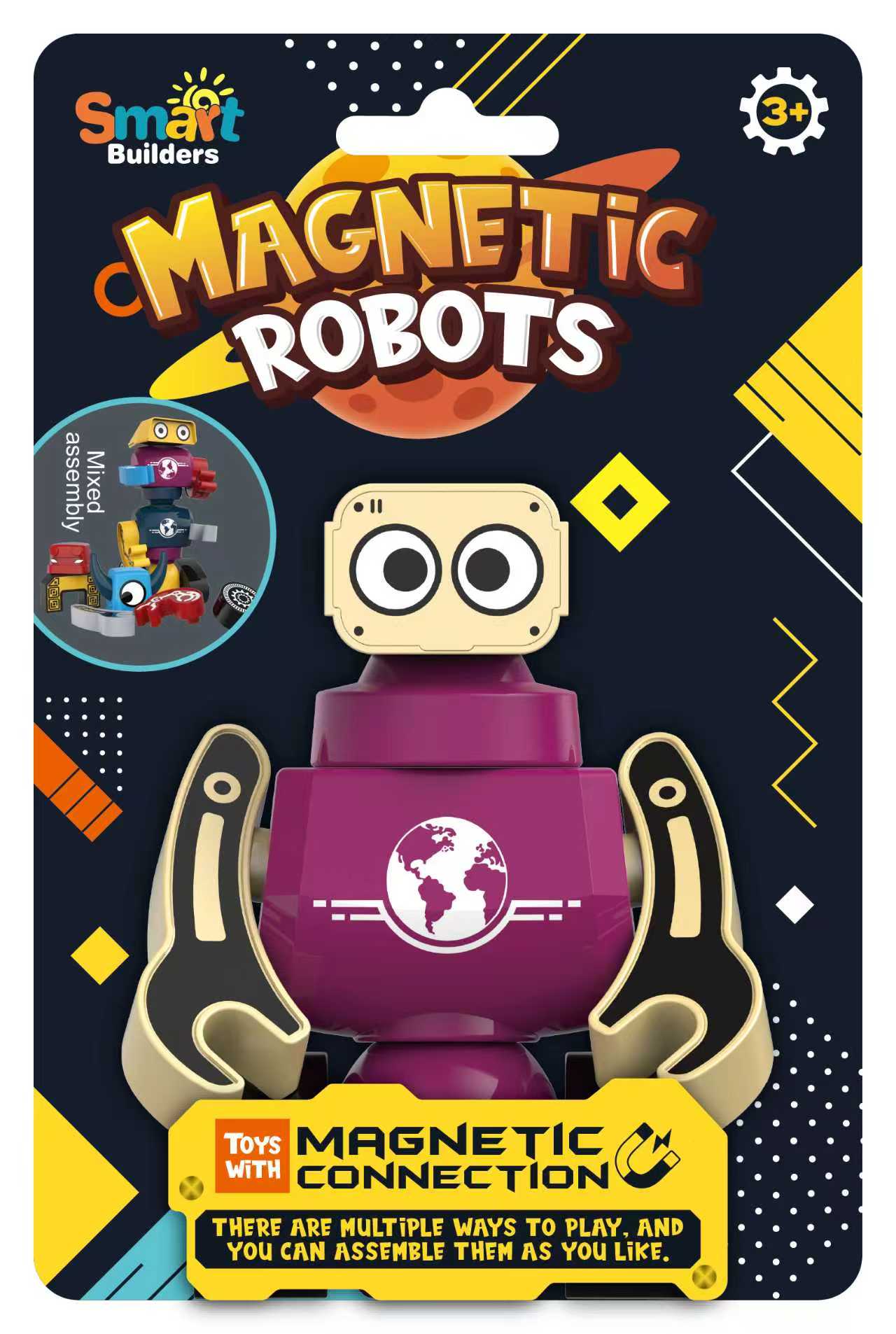 Magnetic Robot & Monster Builders – Collect & Create Series (15 Designs)