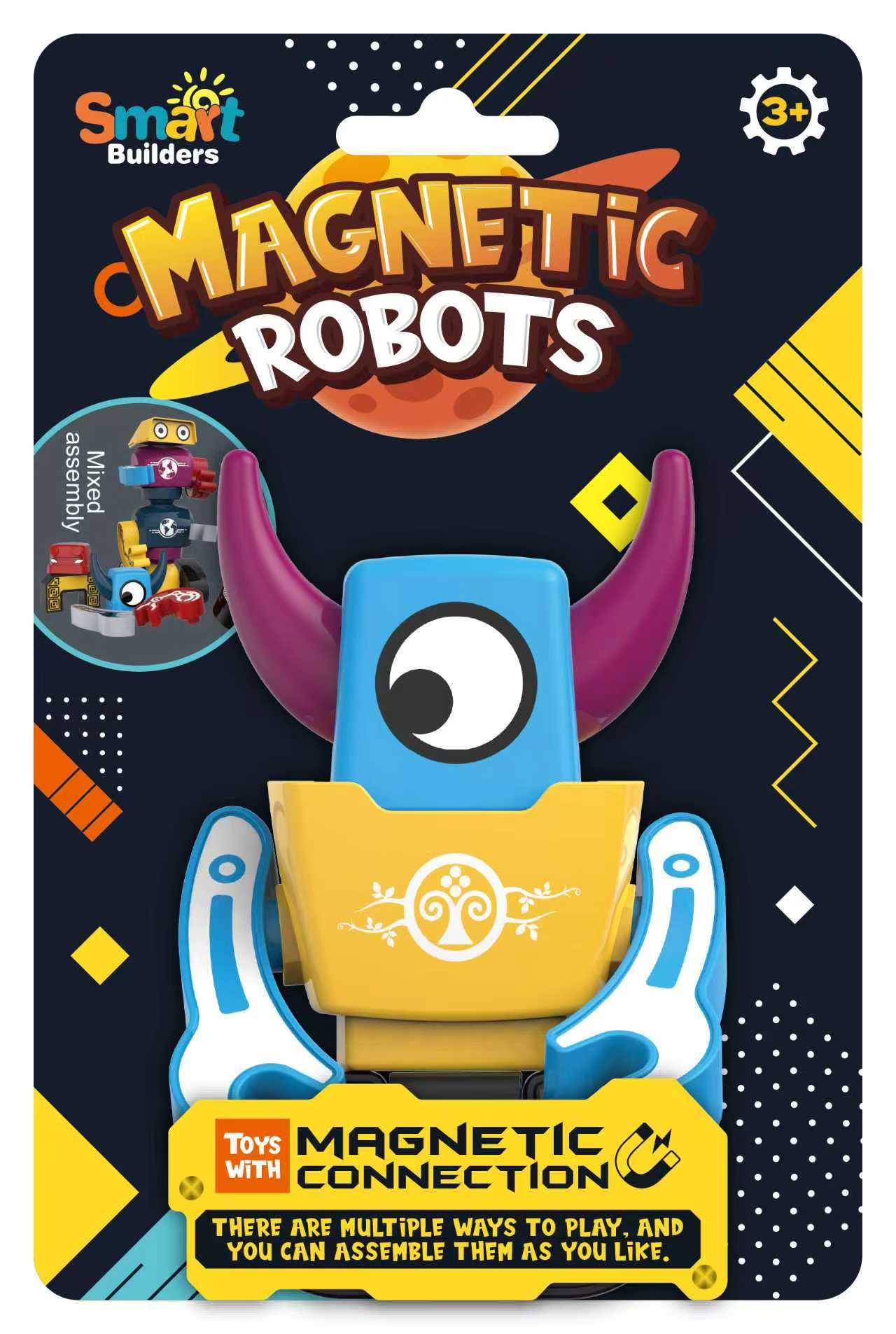 Magnetic Robot & Monster Builders – Collect & Create Series (15 Designs)
