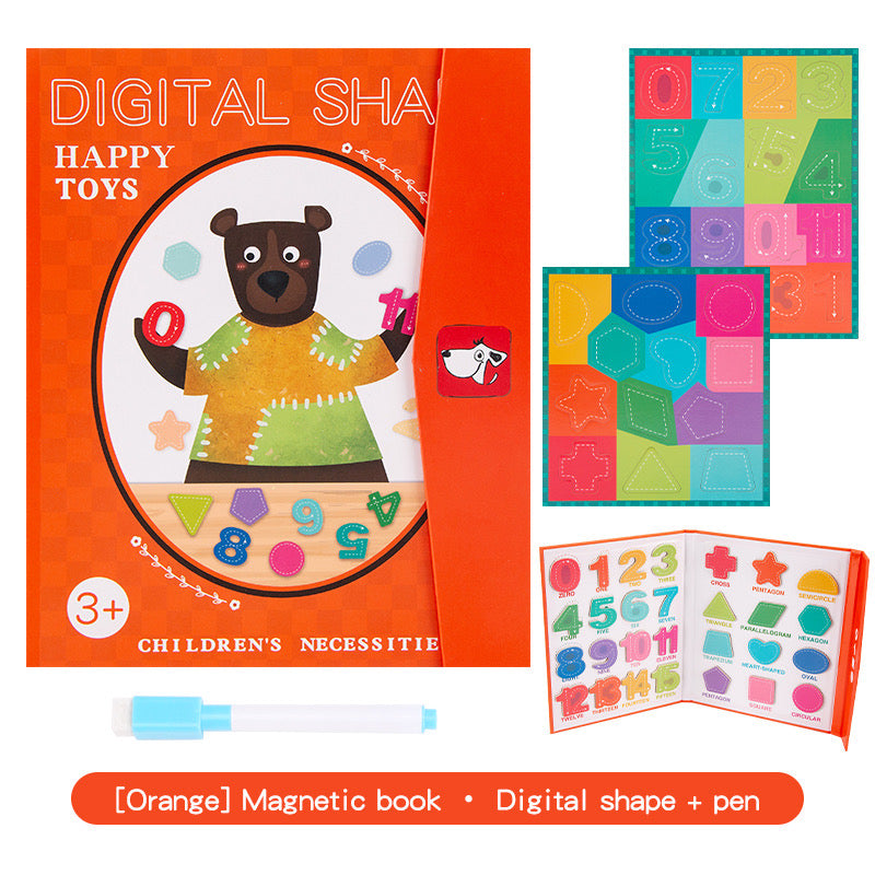 Digital Shapes and Numbers Magnetic Book