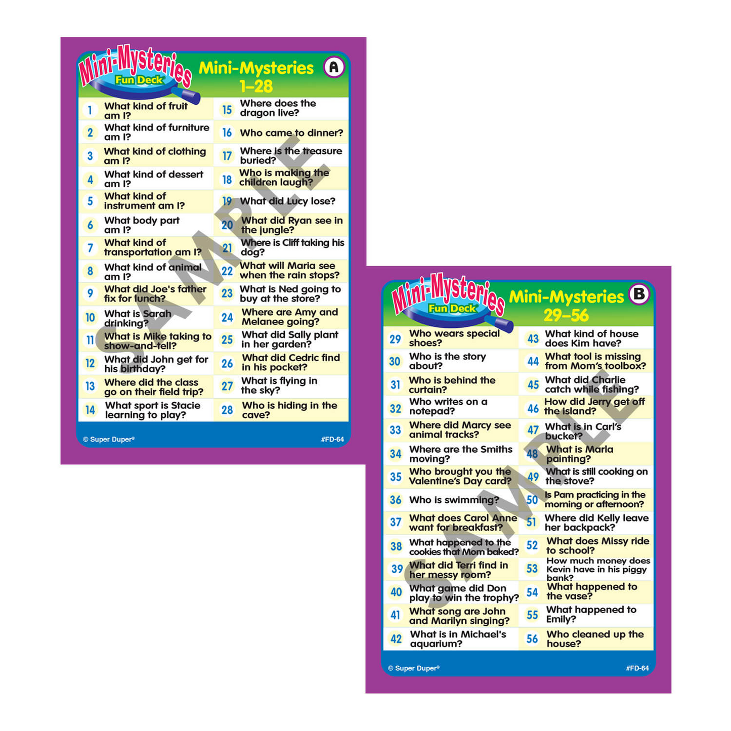 Mini Mysteries Fun Deck