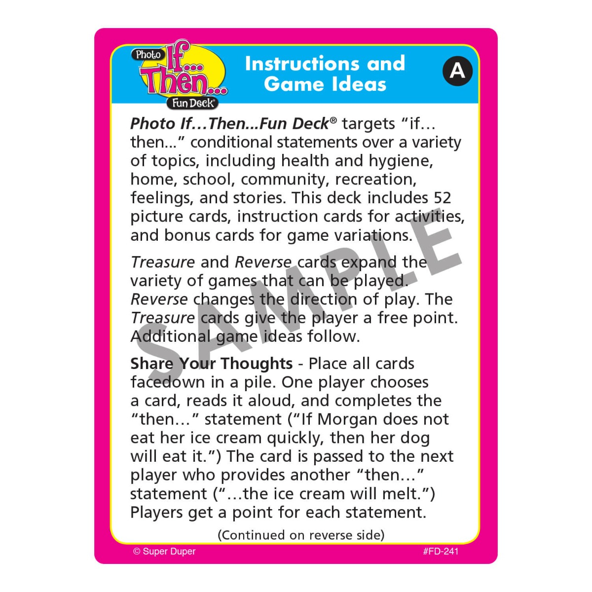 Photo If.. Then.. Fun Deck