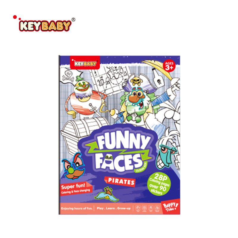 Funny Faces Sticker and Coloring Activity Book