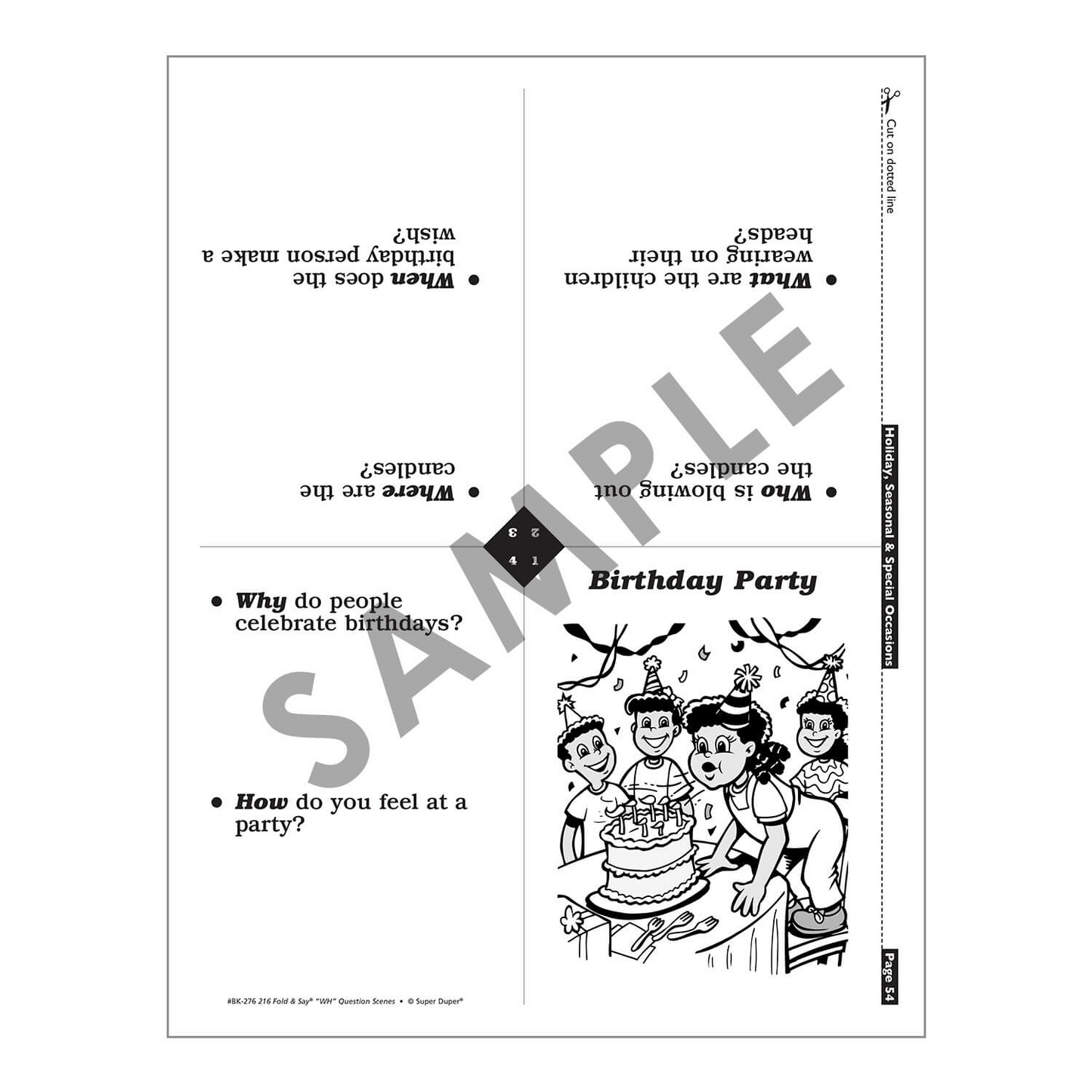 216 Fold & Say WH Question Scenes