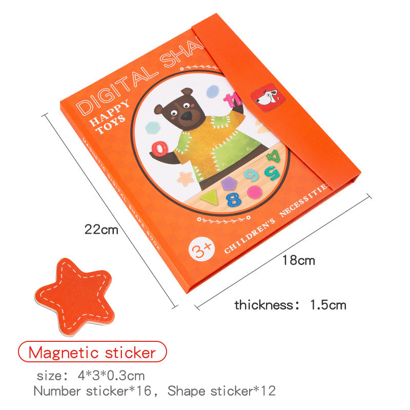 Digital Shapes and Numbers Magnetic Book