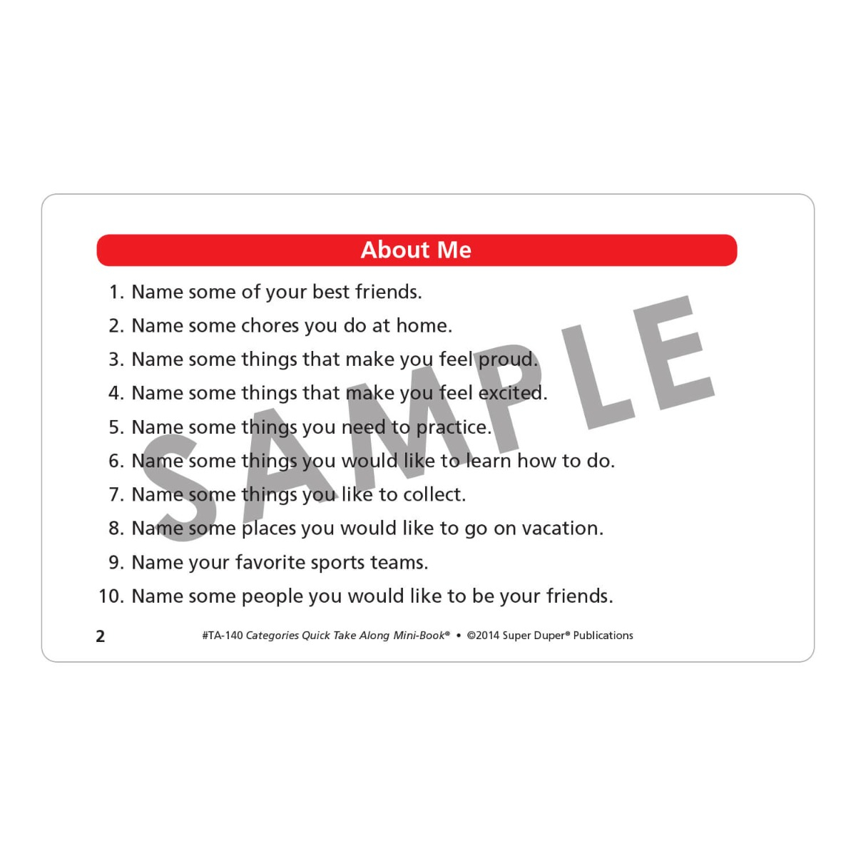 Categories Quick Take Along