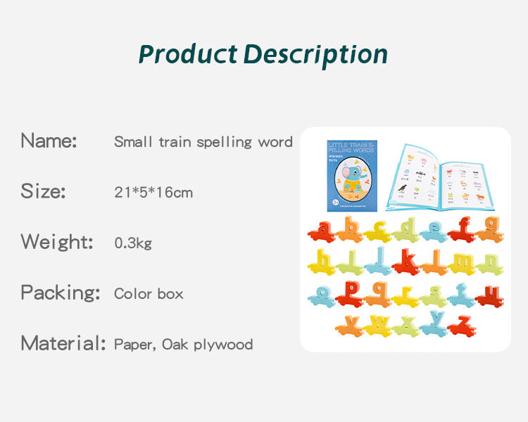Alphabet Spelling Wooden Train