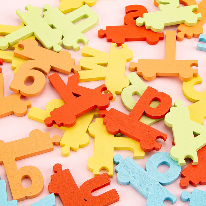 Alphabet Spelling Wooden Train