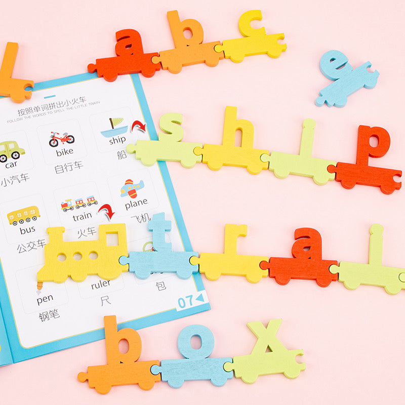 Alphabet Spelling Wooden Train
