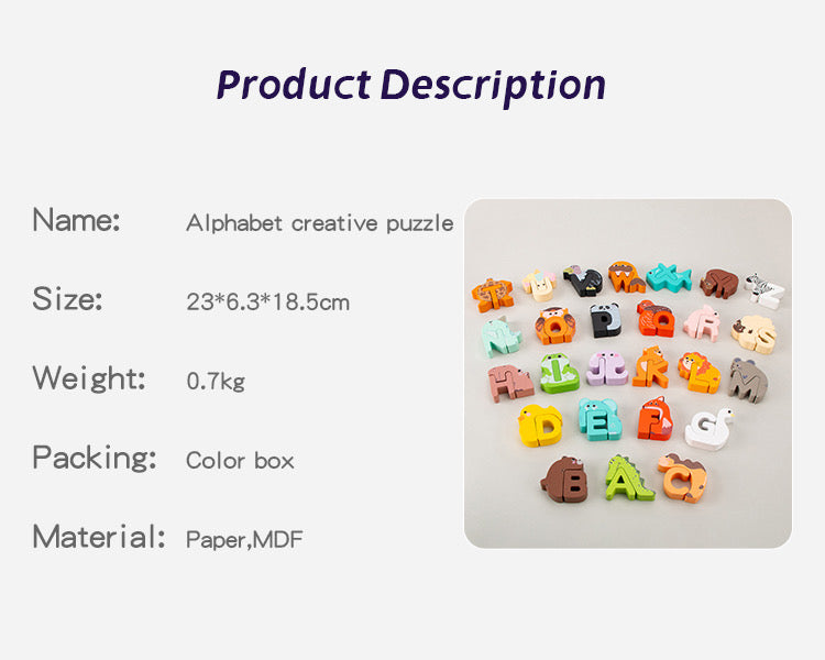 Animal Alphabet Wooden Toys