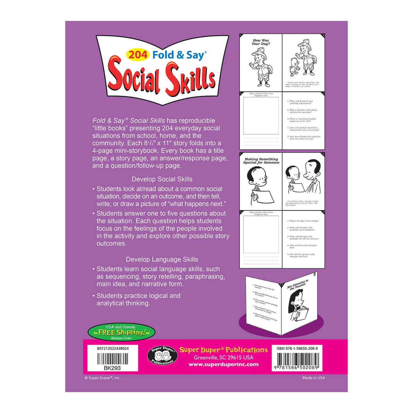 204 Fold and Say Social Skills
