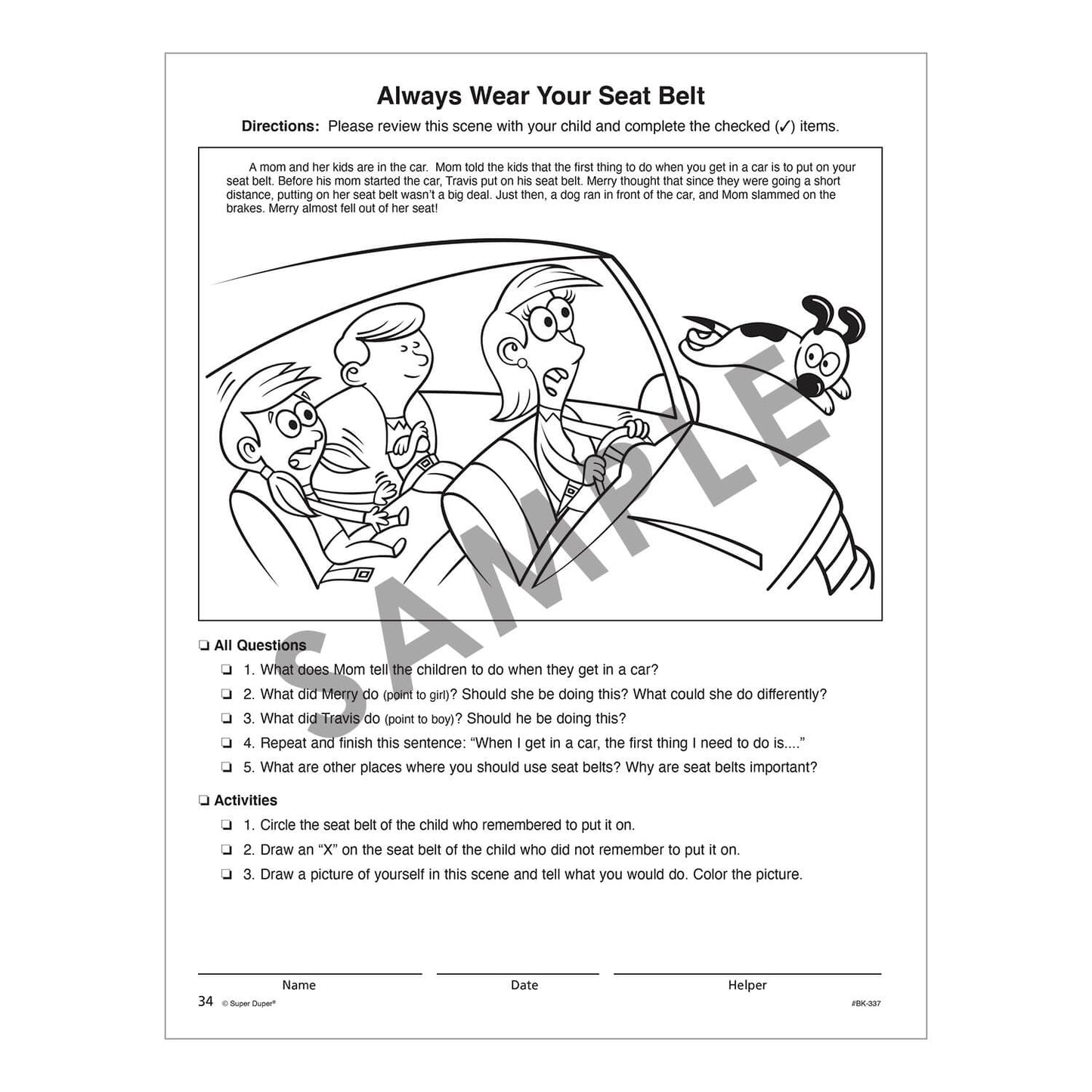 Say and Do Social Scenes for Daily Living Skills and Feelings