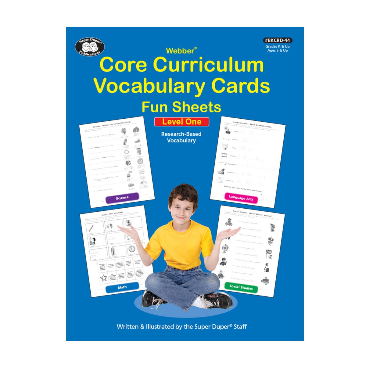 Webber Core Curriculum Vocabulary Cards Fun Sheets - Level One