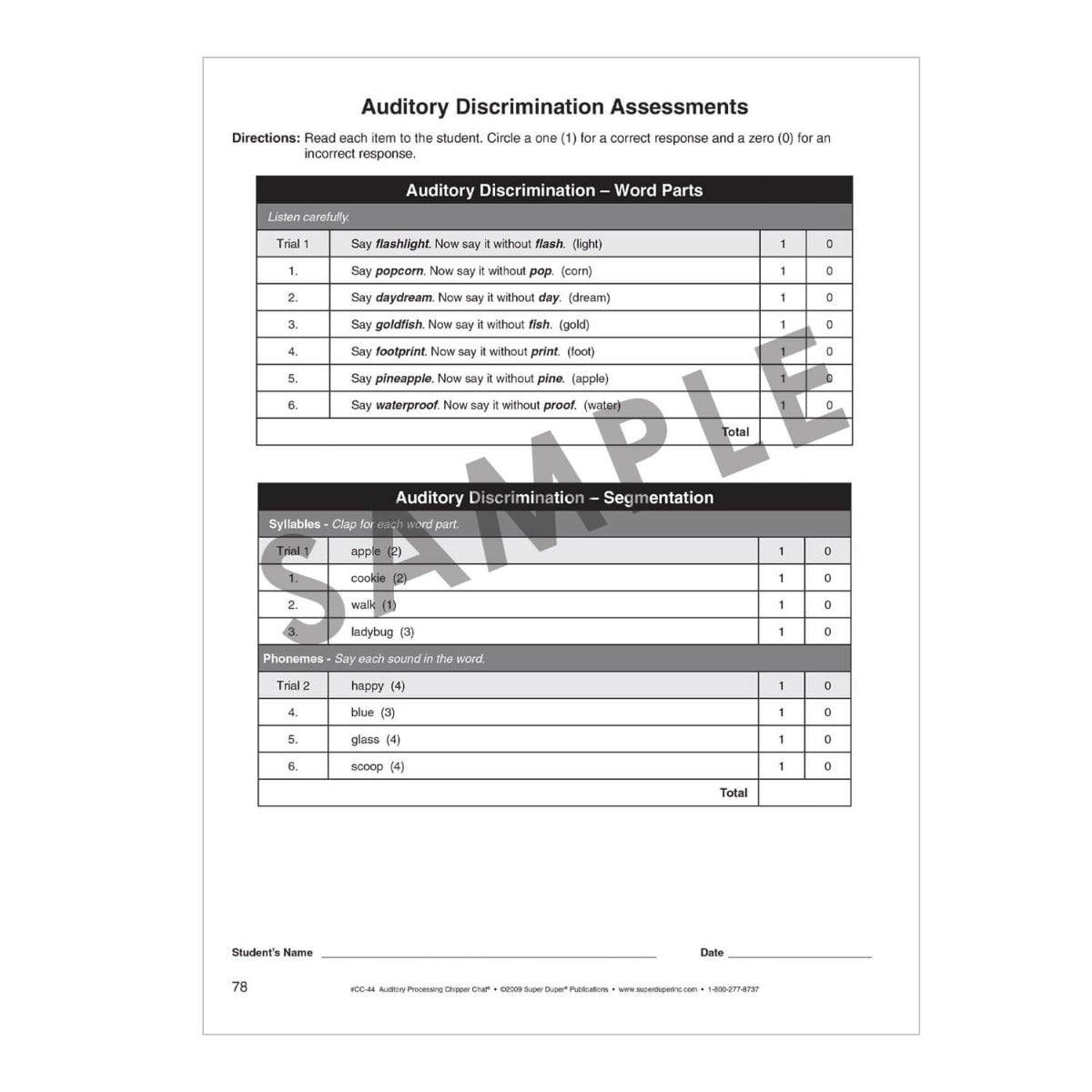 Auditory Processing Chipper Chat