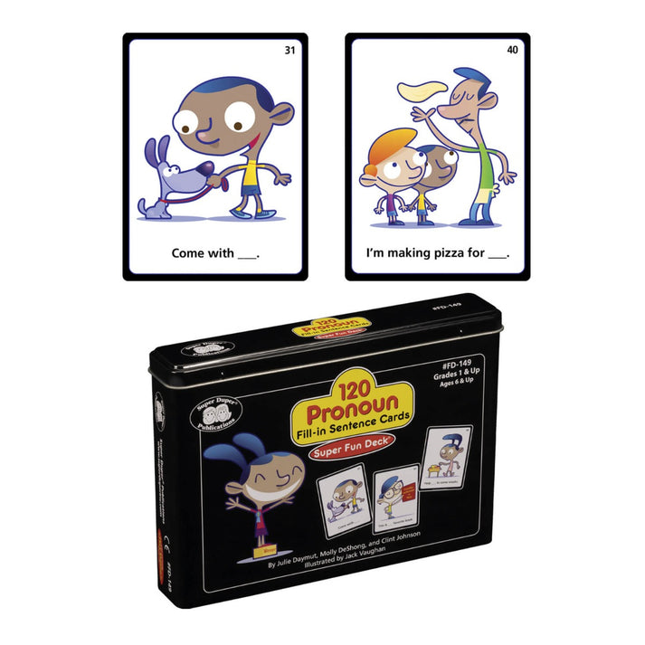 120 Pronoun Fill-in Sentence Cards Super Fun Deck – Pierre's Farm