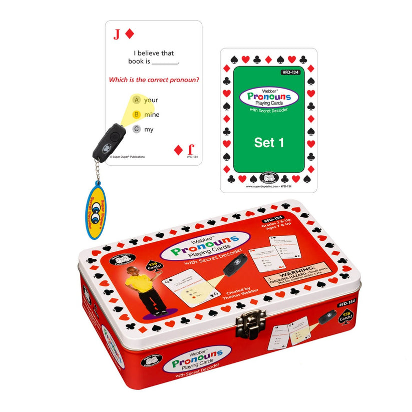 Webber Pronouns Playing Cards with Super Duper Secret Decoder – Pierre ...