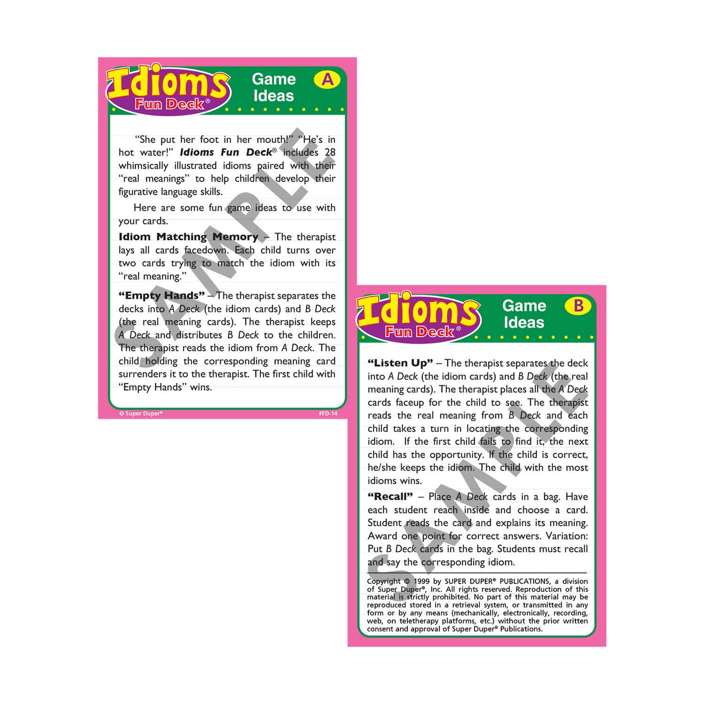 Idioms Fun Deck
