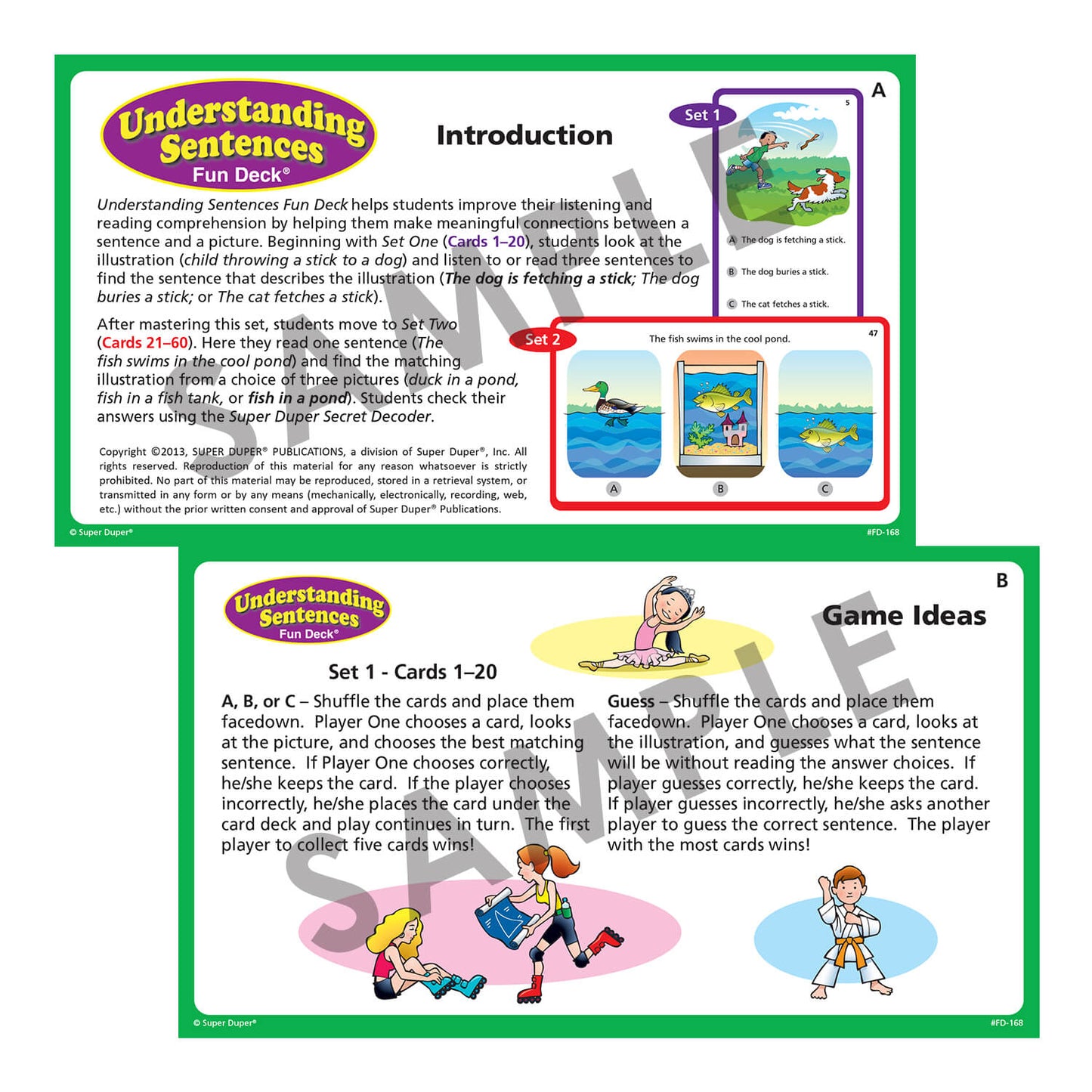 Understanding Sentences Fun Deck