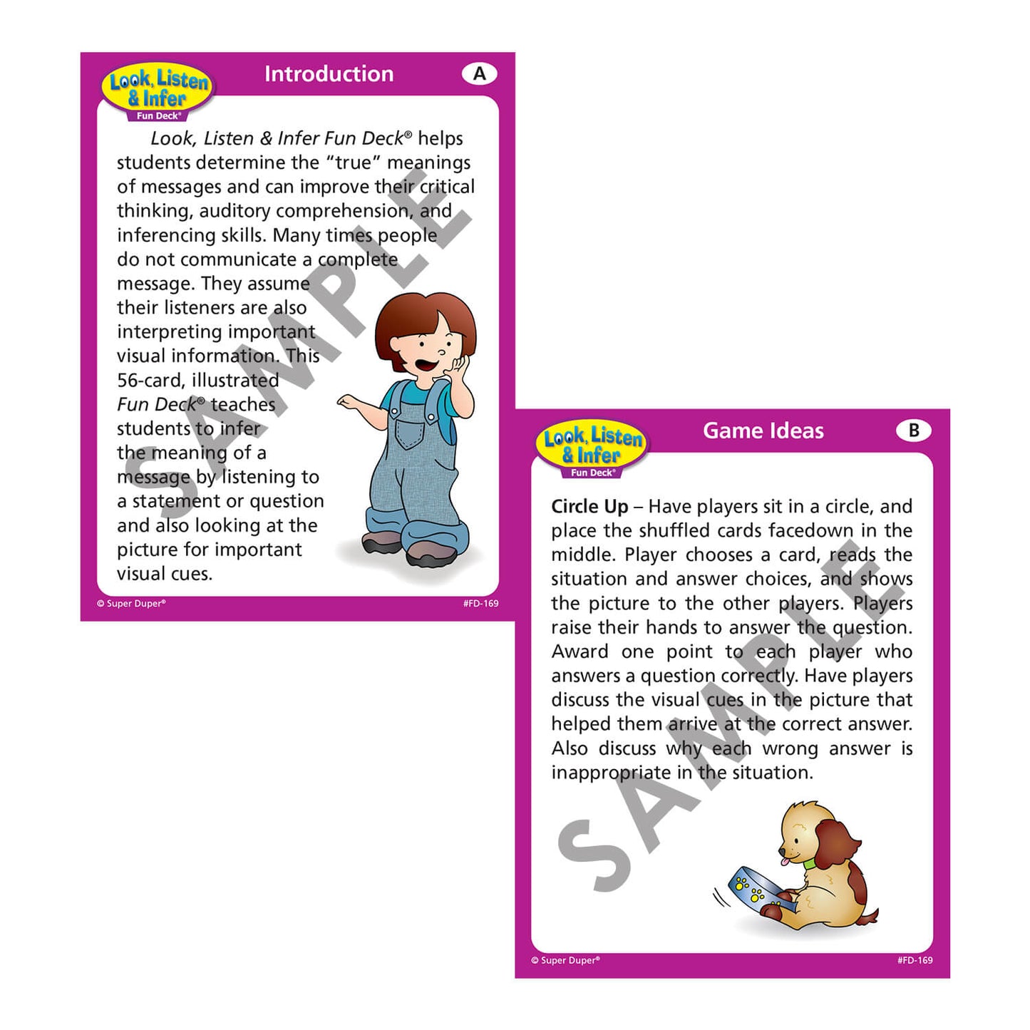 Look, Listen and Infer Fun Deck